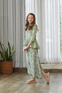 Tulsi Green Peplum Dhoti Jumpsuit Kids