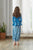 Indra Blue Peplum Dhoti Jumpsuit Kids