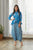 Mother Daughter Indra Blue Peplum Dhoti Jumpsuit