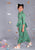 Seafoam Green Peplum Dhoti Jumpsuit Kids (Clearance)