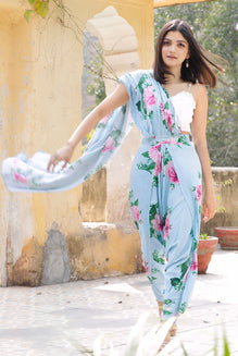 Striped Dhoti Saree Pants