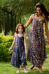 Mother Daughter Persian Blue Palazzo Jumpsuits