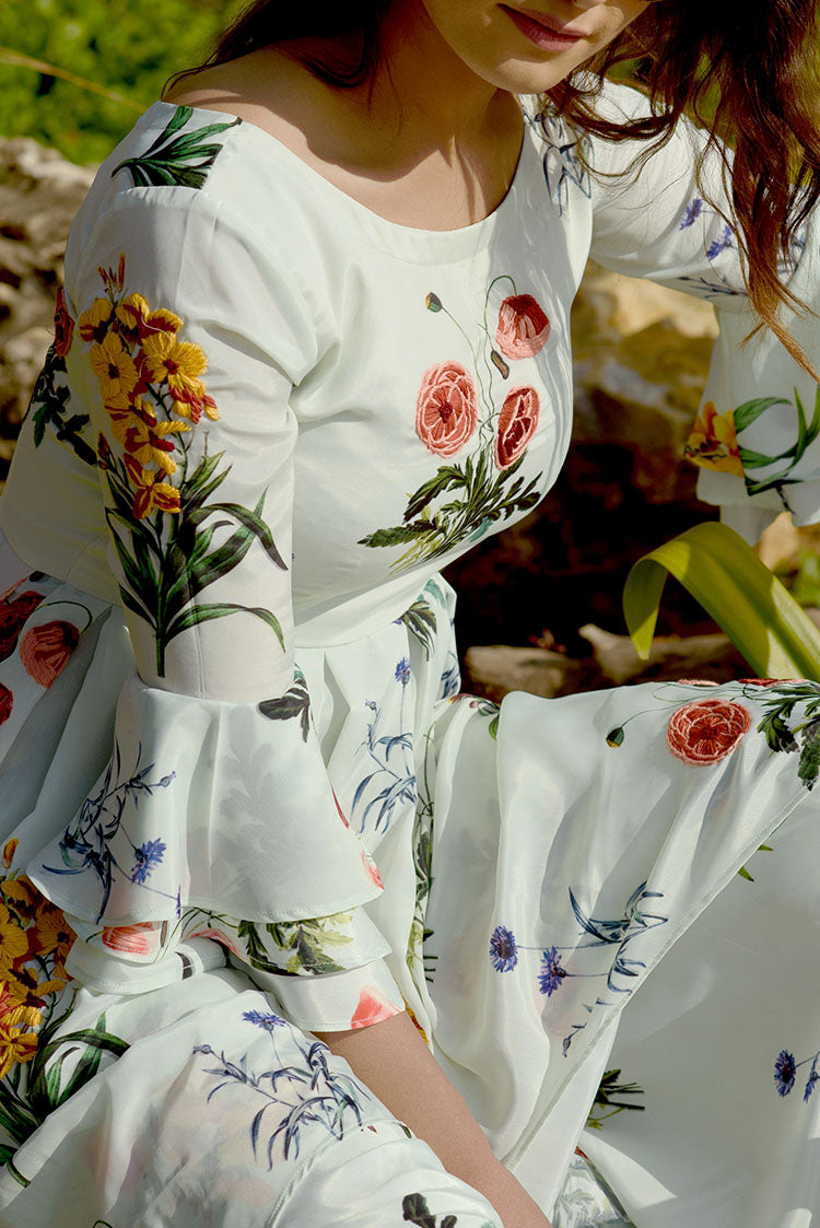 SHEIN Mulvari Appliques Detail Arabian Dress | SHEIN IN