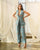 Dusty Teal Quilted Pant Suit
