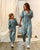 Mother Daughter Dusty Teal Kimono Dhoti Jumpsuit