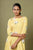 Yellow Floral Dhoti Jumpsuit with Cape