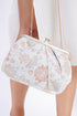Pearl White Floral Clutch
