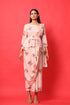 Carnation Pink Peplum Saree Dress