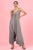 Silver Grey Pleated Palazzo Jumpsuit